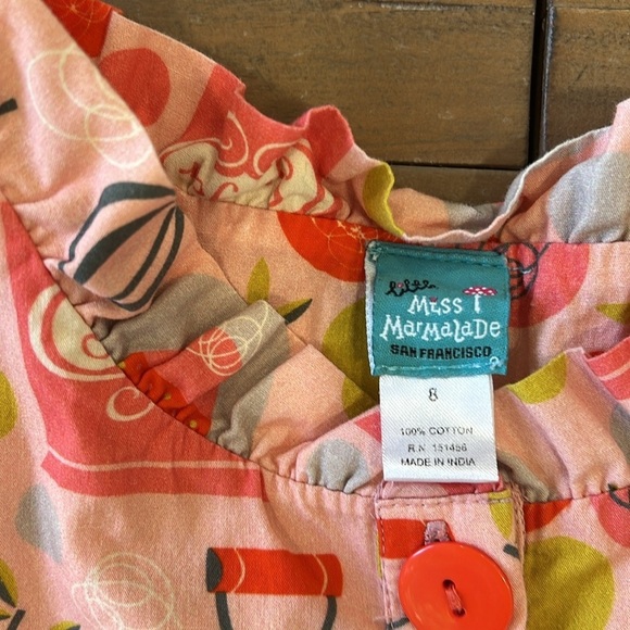 Little miss marmalade ice cream and sweet tears buttons front ruffle dress 8 - Picture 3 of 5